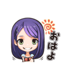女子髪型♡06 ロングボブさん（個別スタンプ：3）