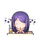 女子髪型♡06 ロングボブさん（個別スタンプ：11）