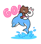 夏のぷにかわ★LINEキャラクターズ（個別スタンプ：14）