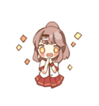 りんごちゃんとねこ（個別スタンプ：1）