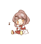 りんごちゃんとねこ（個別スタンプ：4）