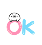 デカ文字アザラシ♪（個別スタンプ：1）