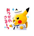 ピカチュウ夏休みスタンプ（個別スタンプ：3）