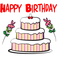 [LINEスタンプ] birthday cake set