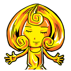 [LINEスタンプ] 黄金の女神様