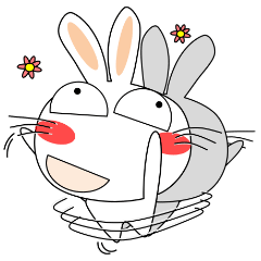 [LINEスタンプ] 真っ白だよ、うさぎサン