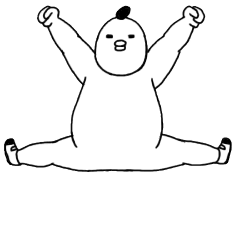 [LINEスタンプ] 動きまくる！愛すべきデブ 5