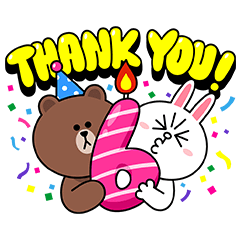 [LINEスタンプ] LINE6周年ありがとうスタンプ