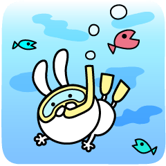 [LINEスタンプ] 夏うさぎneo