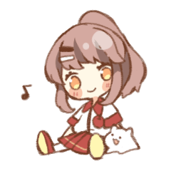 [LINEスタンプ] りんごちゃんとねこ