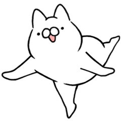 [LINEスタンプ] ウザい！適当なネコみたいなやつ