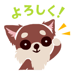 [LINEスタンプ] BARON BUDDIES 30 チワワ（チョコタン）